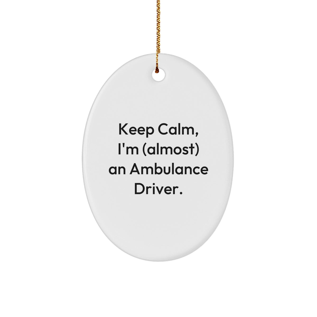 Ambulance Driver Keepsake Christmas Holiday Ornament for Him Gift - Image 1