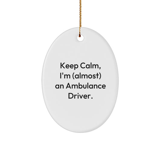 Ambulance Driver Keepsake Christmas Holiday Ornament for Him Gift - Image 1