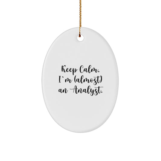 Analyst Calm Keepsake Christmas Ornament for Him Gift - Image 1
