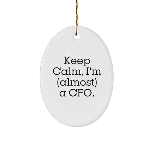 Christmas Ornament Gift Keep Calm, I'm (Almost) A Cfo. A Lighthearted - Image 1