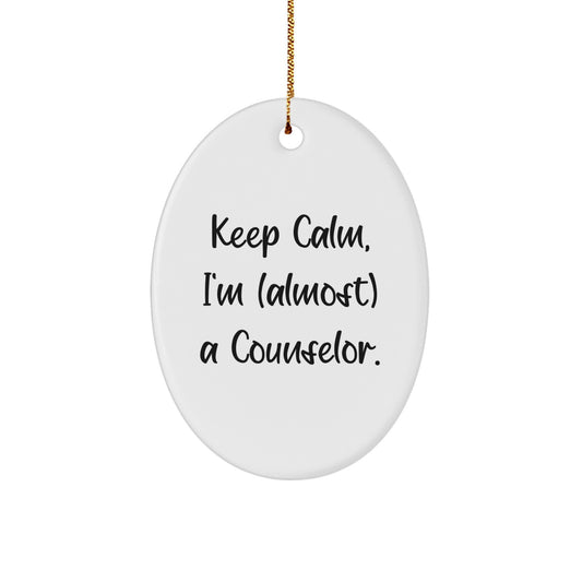 Calm Counselor Novelty Christmas Ornament for Friends Gift - Image 1