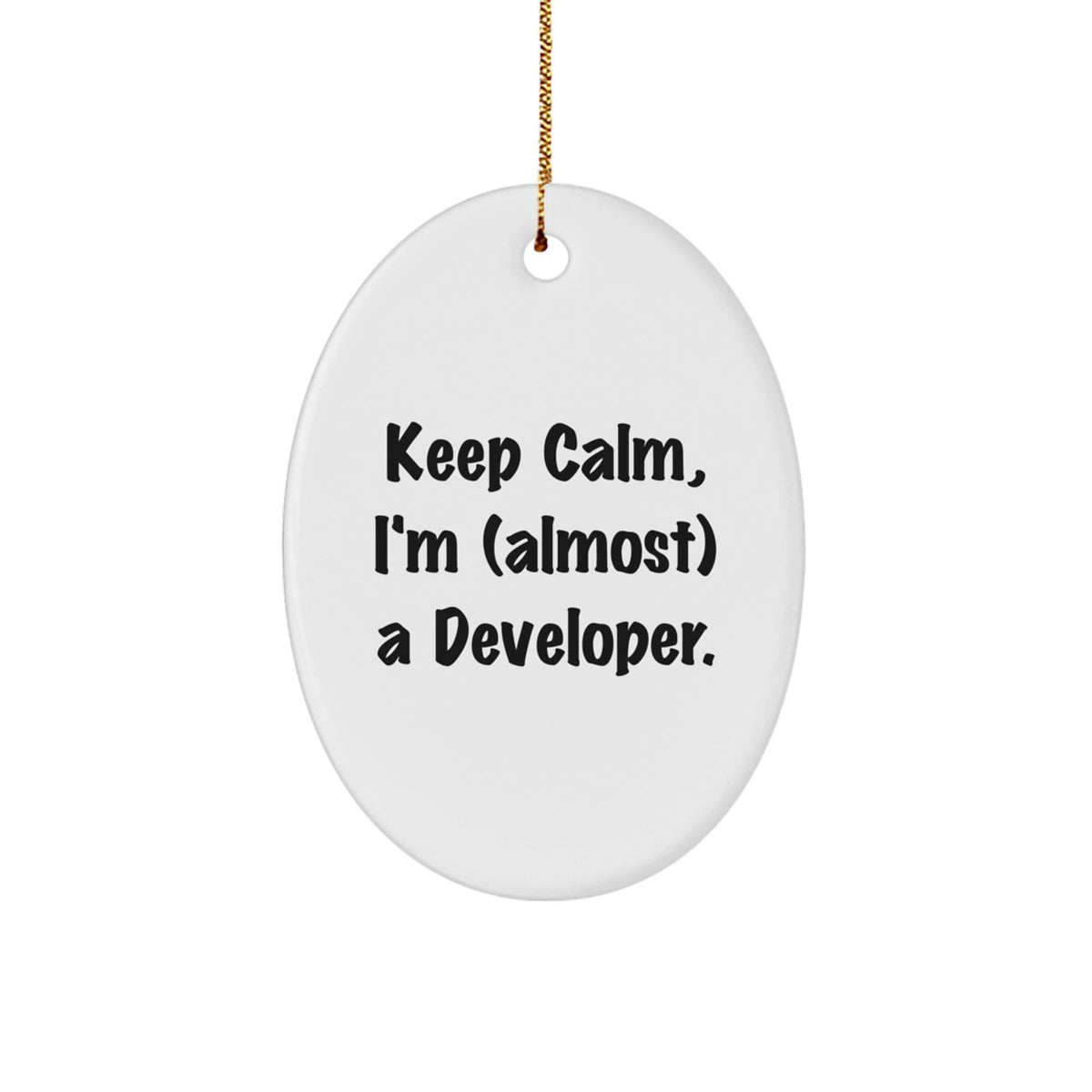 Developer Keepsake Christmas Ornament for Him White Durable Gift - Image 1