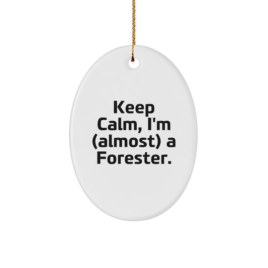 Christmas Gift for Her Forester Ornament Keep Calm, I'm (almost) A - Image 1
