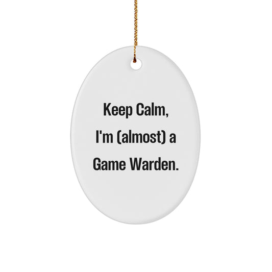 Game Warden Novelty Christmas Ornament Gift for Friends Keep Calm I'm A - Image 1