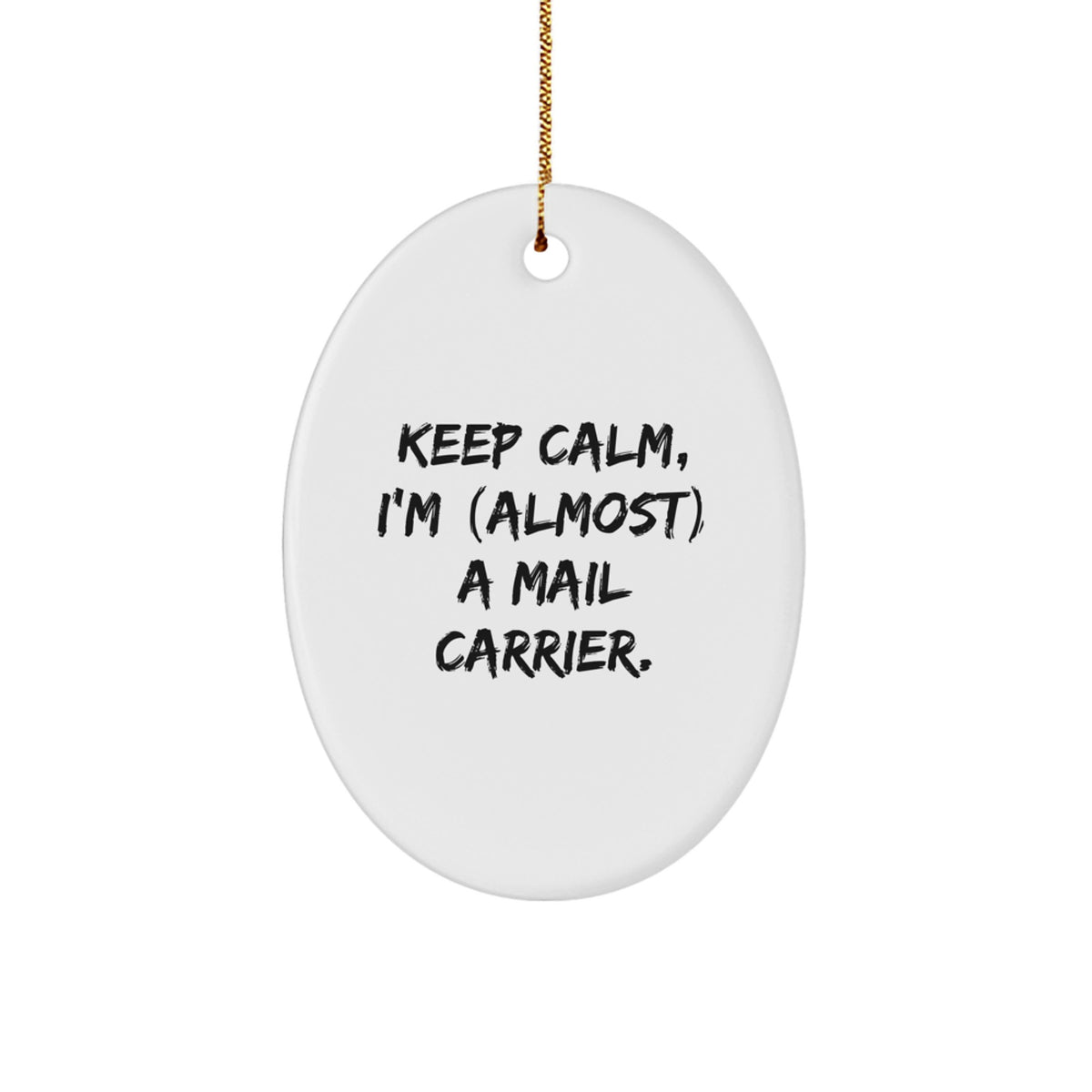 Christmas Gift for Her Mail Carrier Oval Ornament Present - Image 1