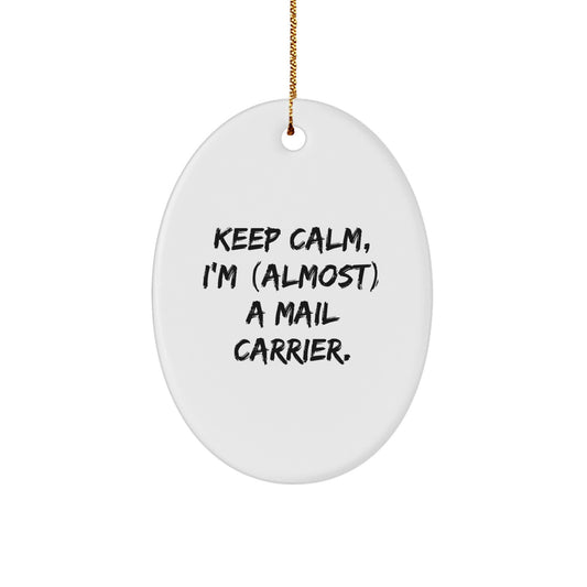 Christmas Gift for Her Mail Carrier Oval Ornament Present - Image 1