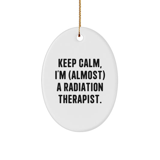 Radiation Therapist Favorite Oval Christmas Ornament for Kids Gift - Image 1
