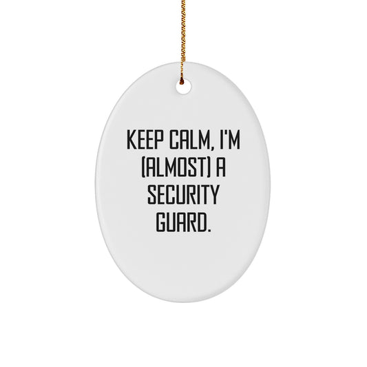 Security Guard Novelty Christmas Ornament Gift for Friends - Keep Calm - Image 1