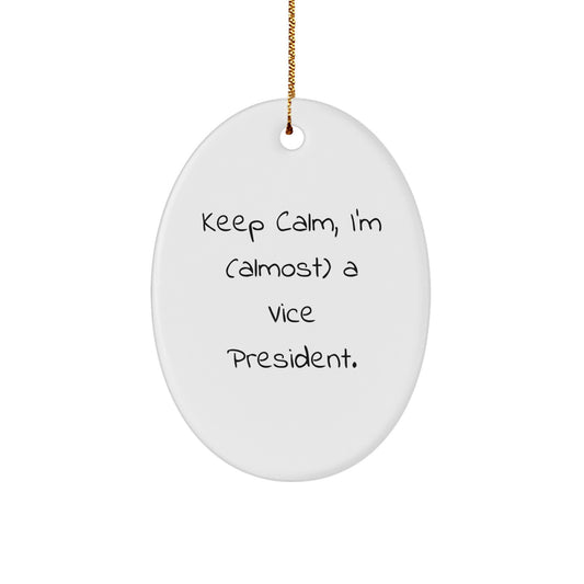 Family Treasure Vice President Christmas Ornament Keep Calm Gift - Image 1