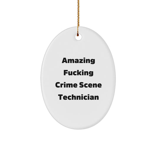 Christmas Ornament Gift for Coworkers Amazing Fucking Crime Scene - Image 1