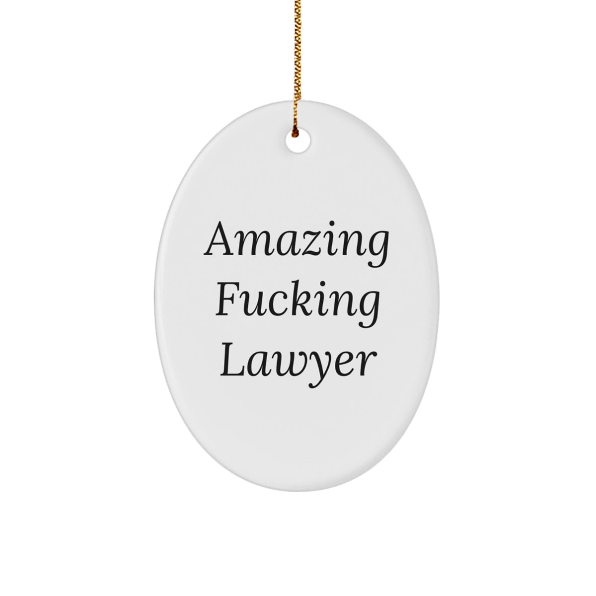 Christmas Gift for Her Lawyer Oval Ornament Present - Image 1