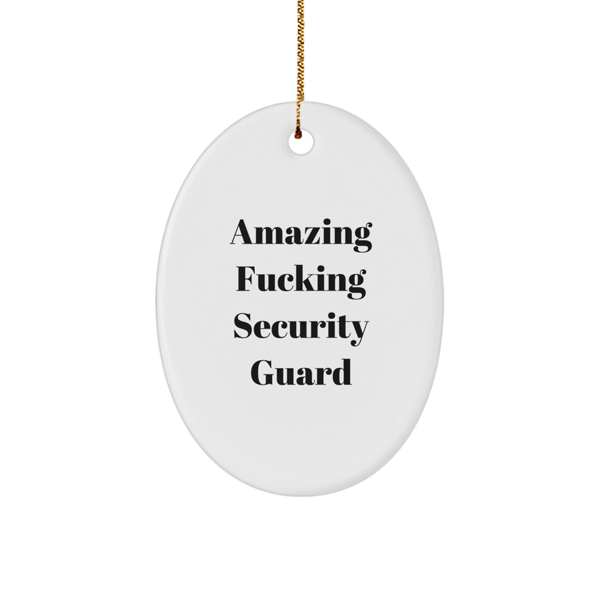 Security Guard Favorite Oval Christmas Ornament for Kids Gift - Image 1