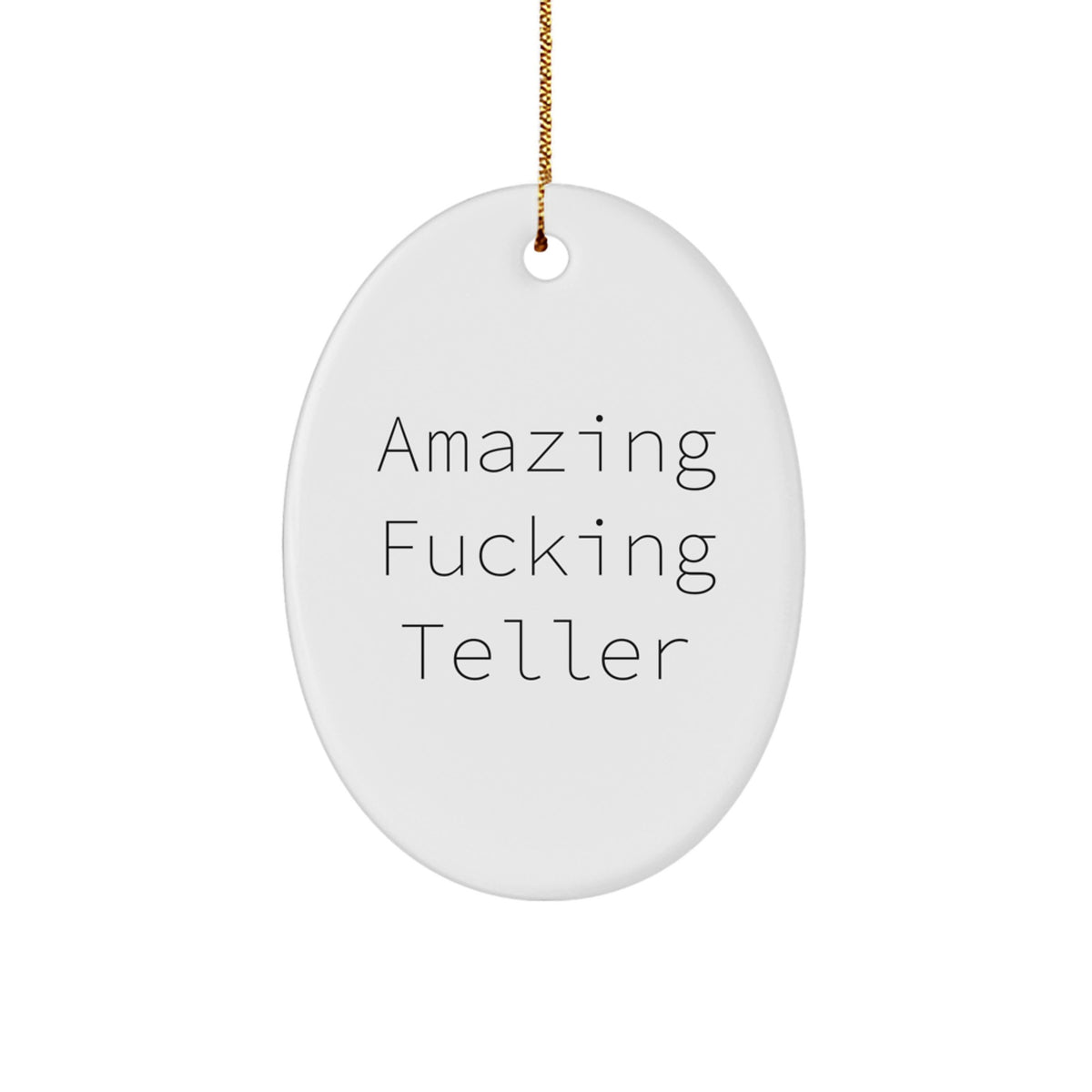 Funny Teller Oval Ornament Gifts from Men to Friends for Christmas Unique Teller Decorations - Image 1
