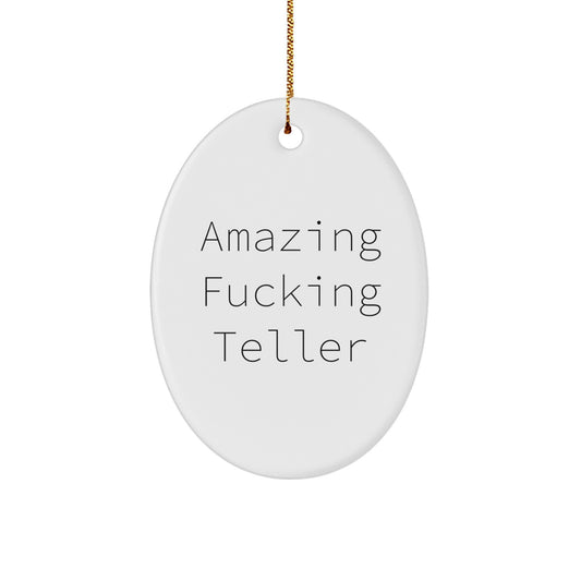 Funny Teller Oval Ornament Gifts from Men to Friends for Christmas Unique Teller Decorations - Image 1