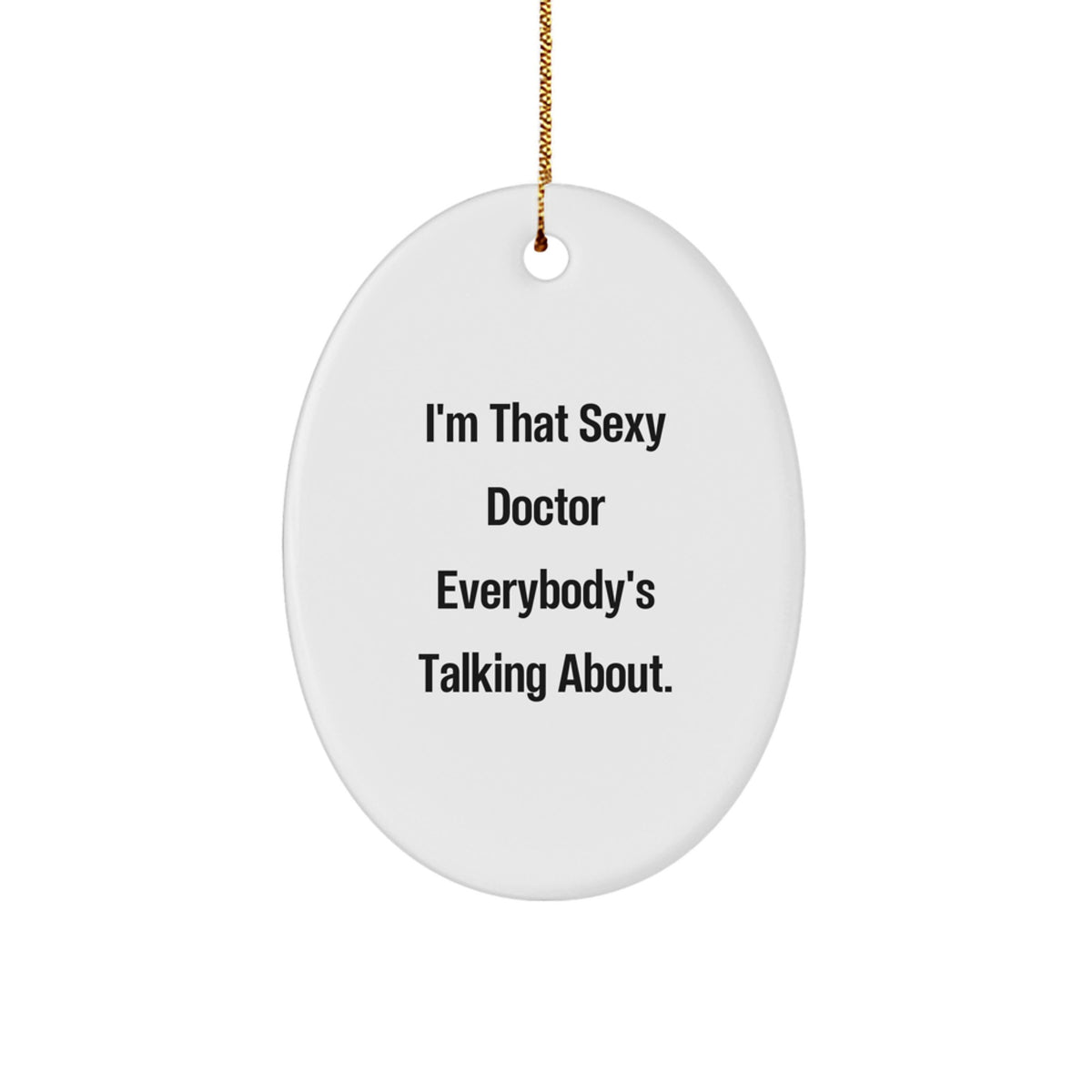 Oval Doctor Christmas Ornament Idea for Coworkers Gift - Image 1