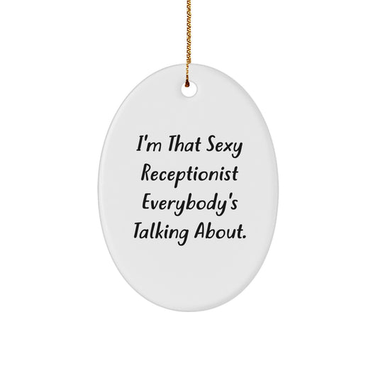 Receptionist Treasure Christmas Ornament for Family Gift - Image 1