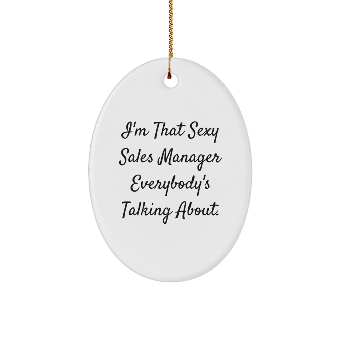 Christmas Gift Oval Ornament for Her Present – Sales Manager - Image 1