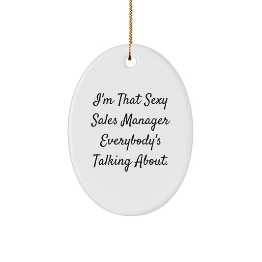 Christmas Gift Oval Ornament for Her Present – Sales Manager - Image 1