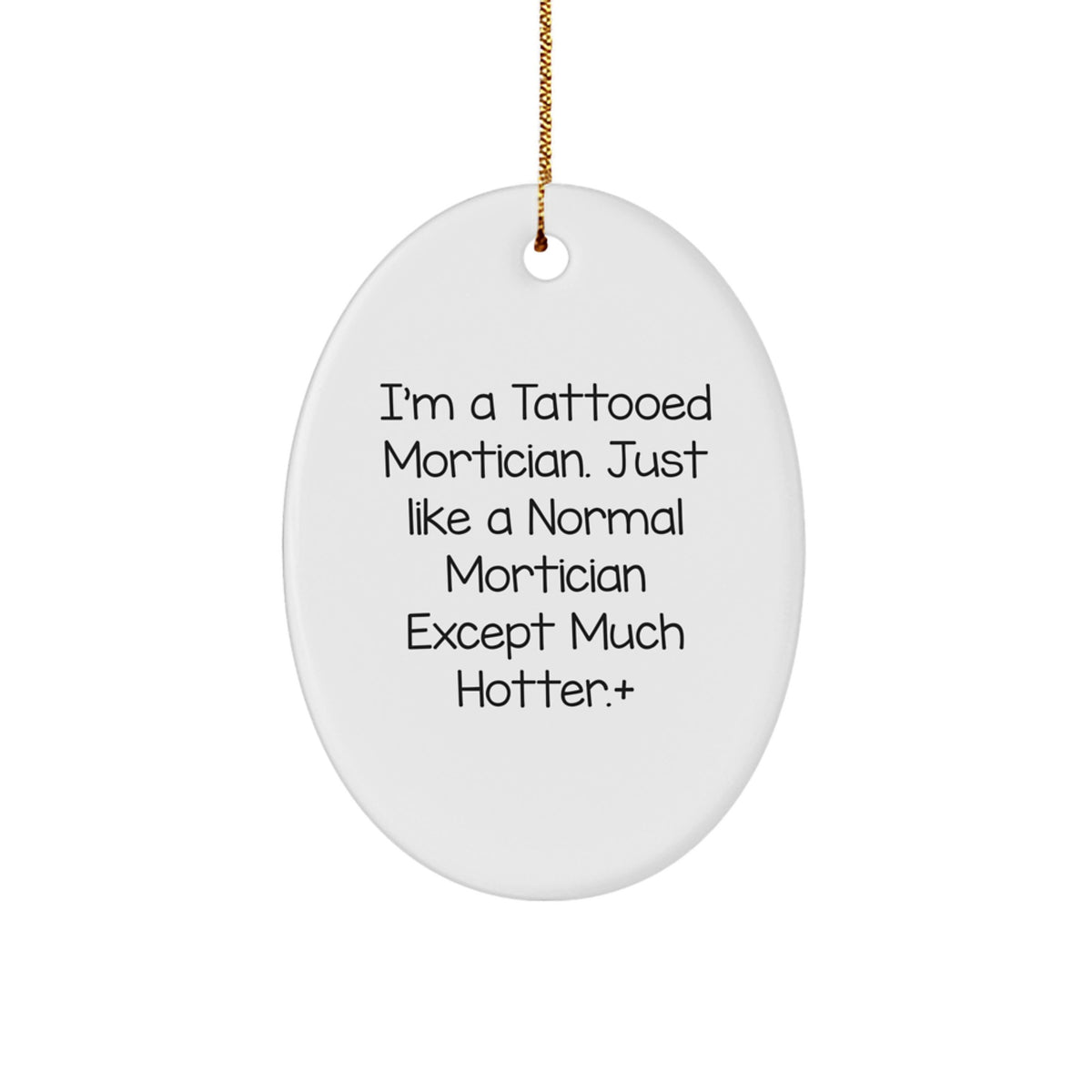 Mortician Oval Ornament Christmas Gift for Coworkers Idea - Image 1