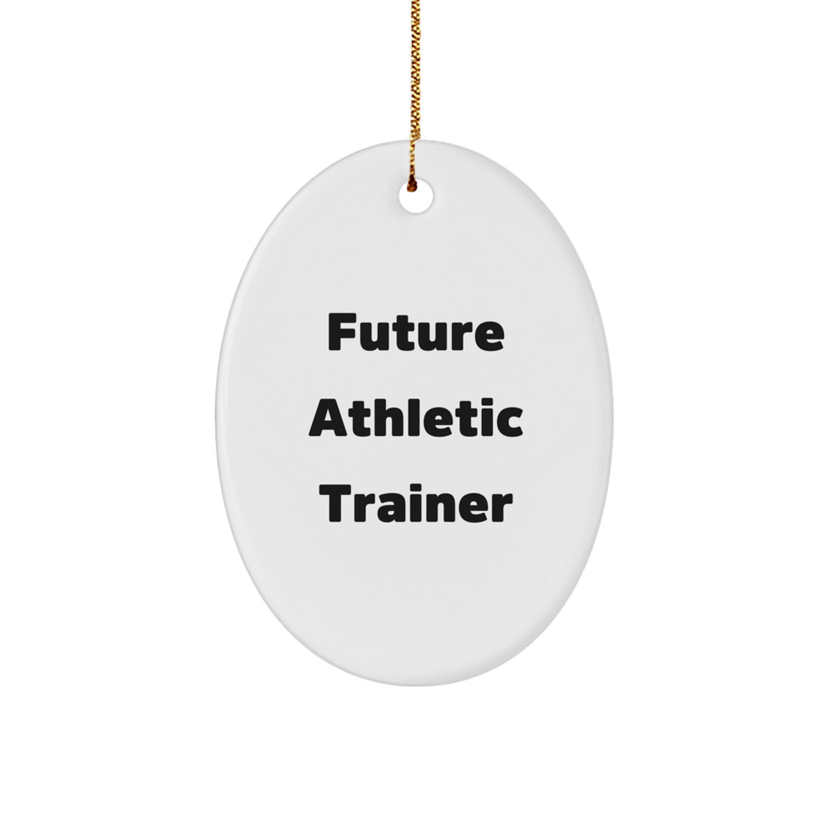 Funny Future Athletic Trainer Oval Ornament, Gifts for Athletic Trainers from Friends, Christmas Unique Gifts, Oval Shaped Ornament, Inspirational Quote, Athlete Gifts - Image 1