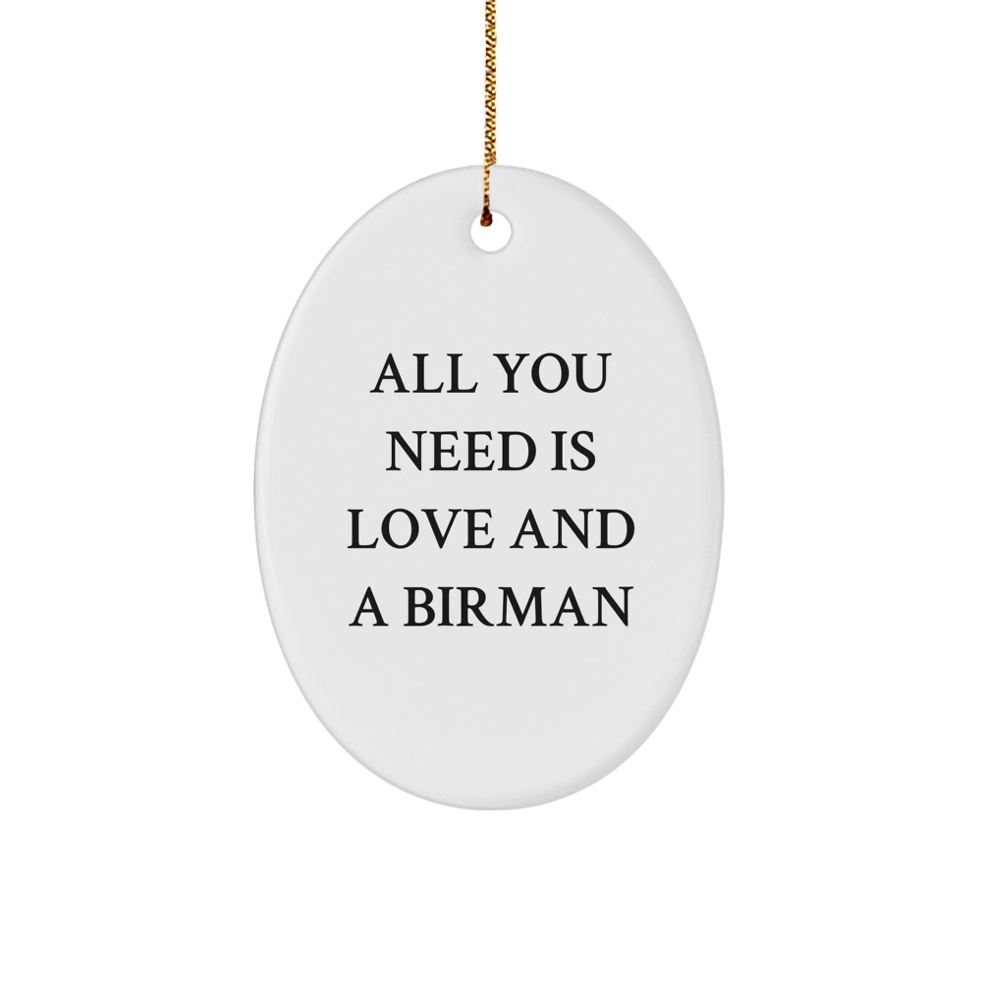 Birman Cat Oval Ornament Gifts from Family for Christmas Unique - Image 1