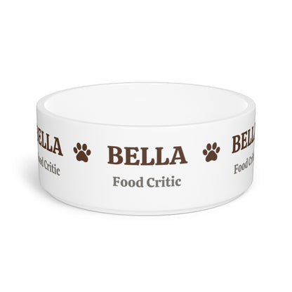 Personalized Ceramic Dog Bowl – Name & Custom Title