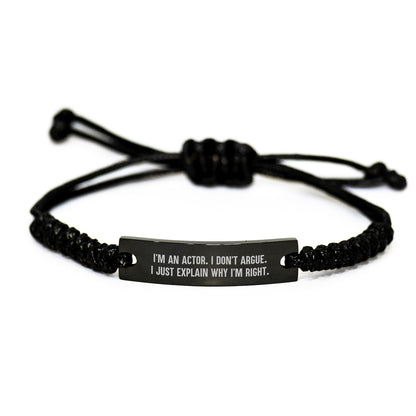 Funny Actor Rope Bracelet Gifts from Friends for Actor Men on Christmas Unique Gifts - Image 1