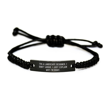 Funny Landscape Designer Rope Bracelet Gifts from Friends for Men Women Coworkers Family Christmas Unique - Image 1