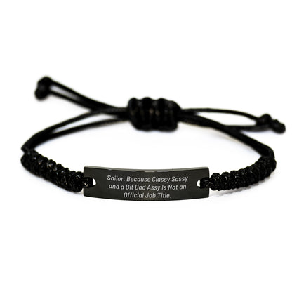 Funny Sailor Rope Bracelet Gifts for Men Sailor Friends on Christmas Unique Gifts from Family - Image 1