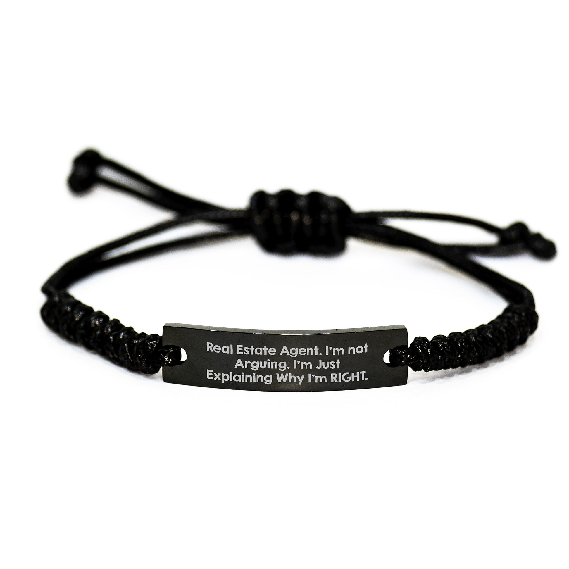Funny Real Estate Agent Gifts, Rope Bracelet with Inspirational Quote, Perfect Christmas Unique Gifts from Coworkers to Real Estate Agent Friends - Image 1
