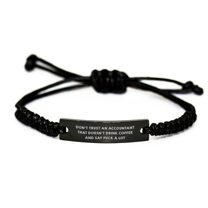 Funny Accountant Gifts Rope Bracelet for Men - Christmas Unique Presents from Friends to Accountants - Image 1
