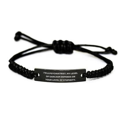 Psychiatrist Rope Bracelet Funny Sarcasm Gifts for Men Women Friends Family Christmas - Image 1