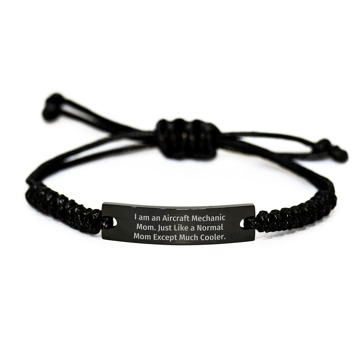 Aircraft Mechanic Rope Bracelet Keepsake Birthday Gift for Him - Image 1