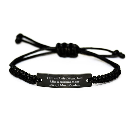 Artist Rope Bracelet Gifts, Funny Art Mom Quotes for Artist Friends, Graduation Unique Gifts for Artist Men Women - Image 1