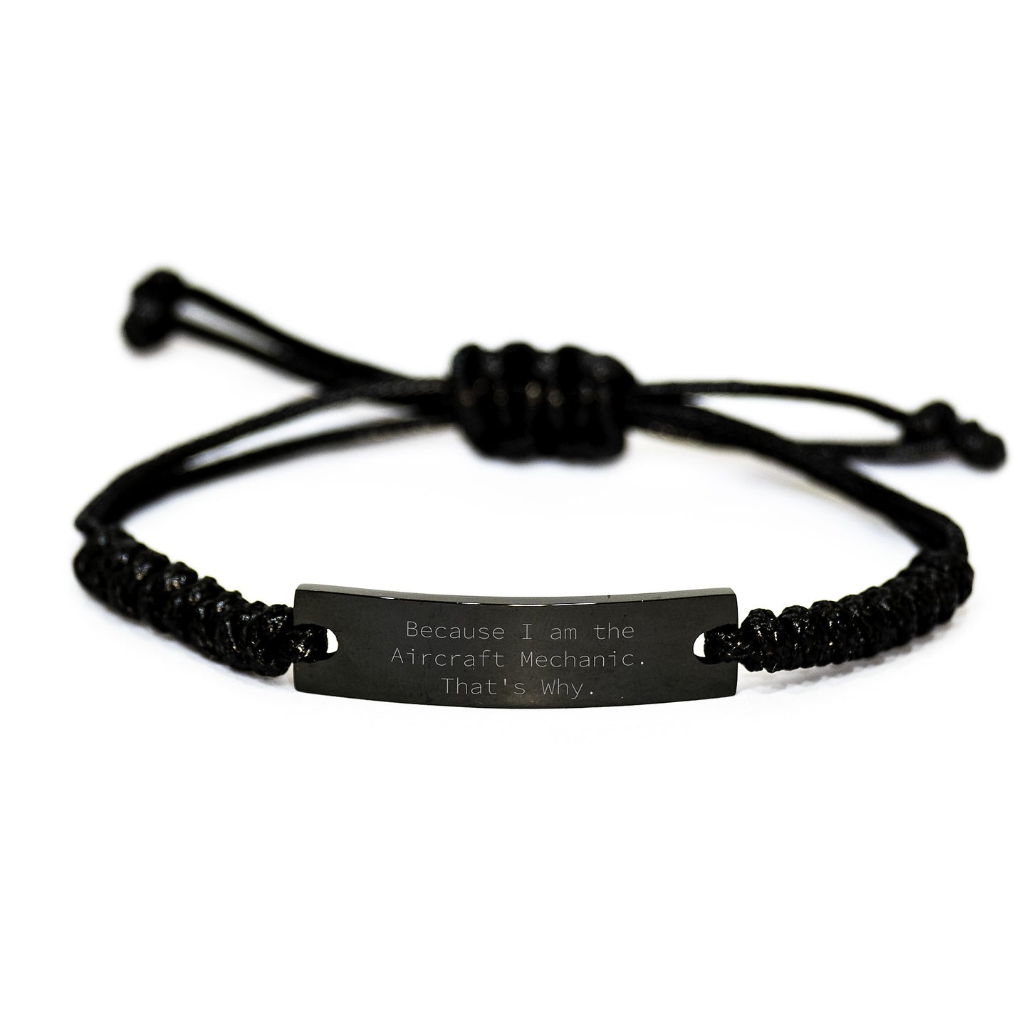 Aircraft Mechanic Keepsake Rope Bracelet for Him Birthday Gift - Image 1