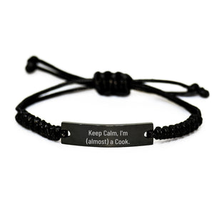 Cook Gift for Him Keep Calm, I'm (Almost) A Cook Keepsake Bracelet - Image 1