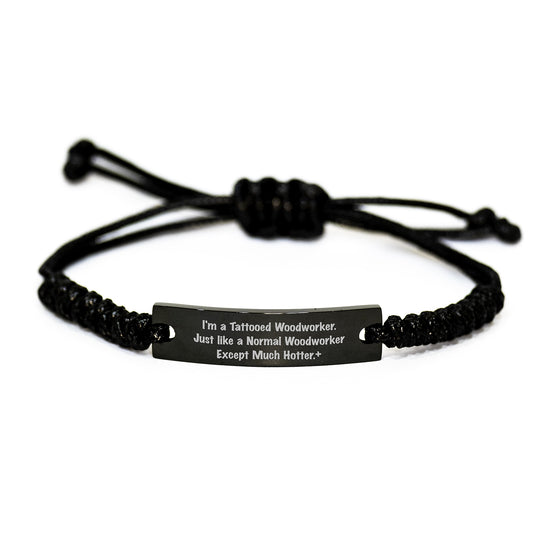Funny Woodworker Rope Bracelet Gifts from Friends to Woodworker Men on Graduation Unique Gifts - Image 1
