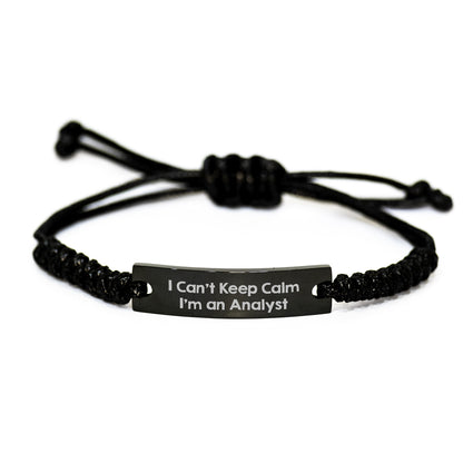 Funny Analyst Gifts I Can't Keep Calm I'm An Analyst Rope Bracelet Graduation Unique Gifts from Friends for Analyst - Image 1