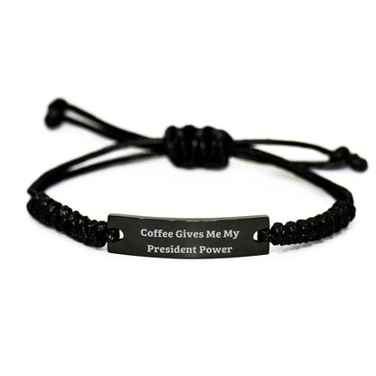 Funny President Rope Bracelet Gifts for Men Birthday Unique Presents - Image 1