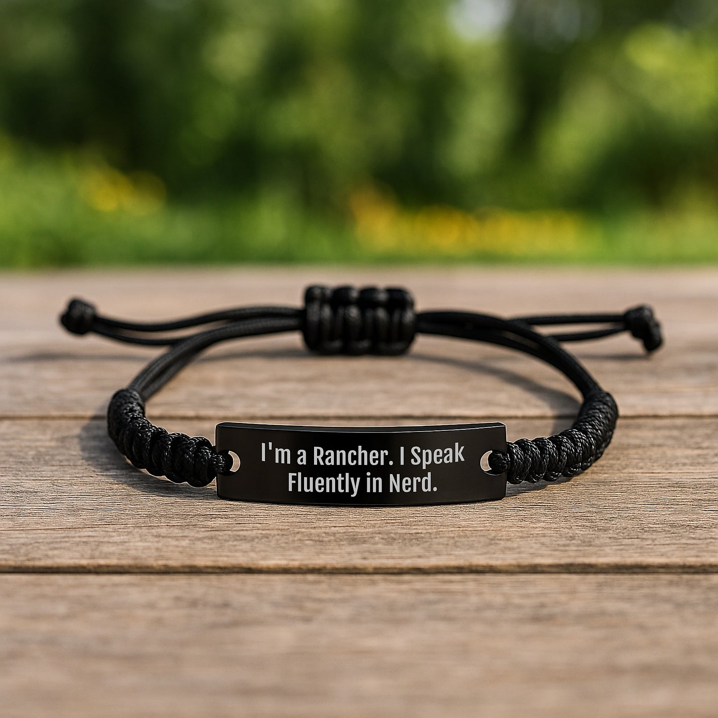 Funny Rancher Rope Bracelet Gifts for Men - 'I'm A Rancher. I Speak Fluently In genius.' - Unique Christmas Memorable Presents from Friends - Image 2