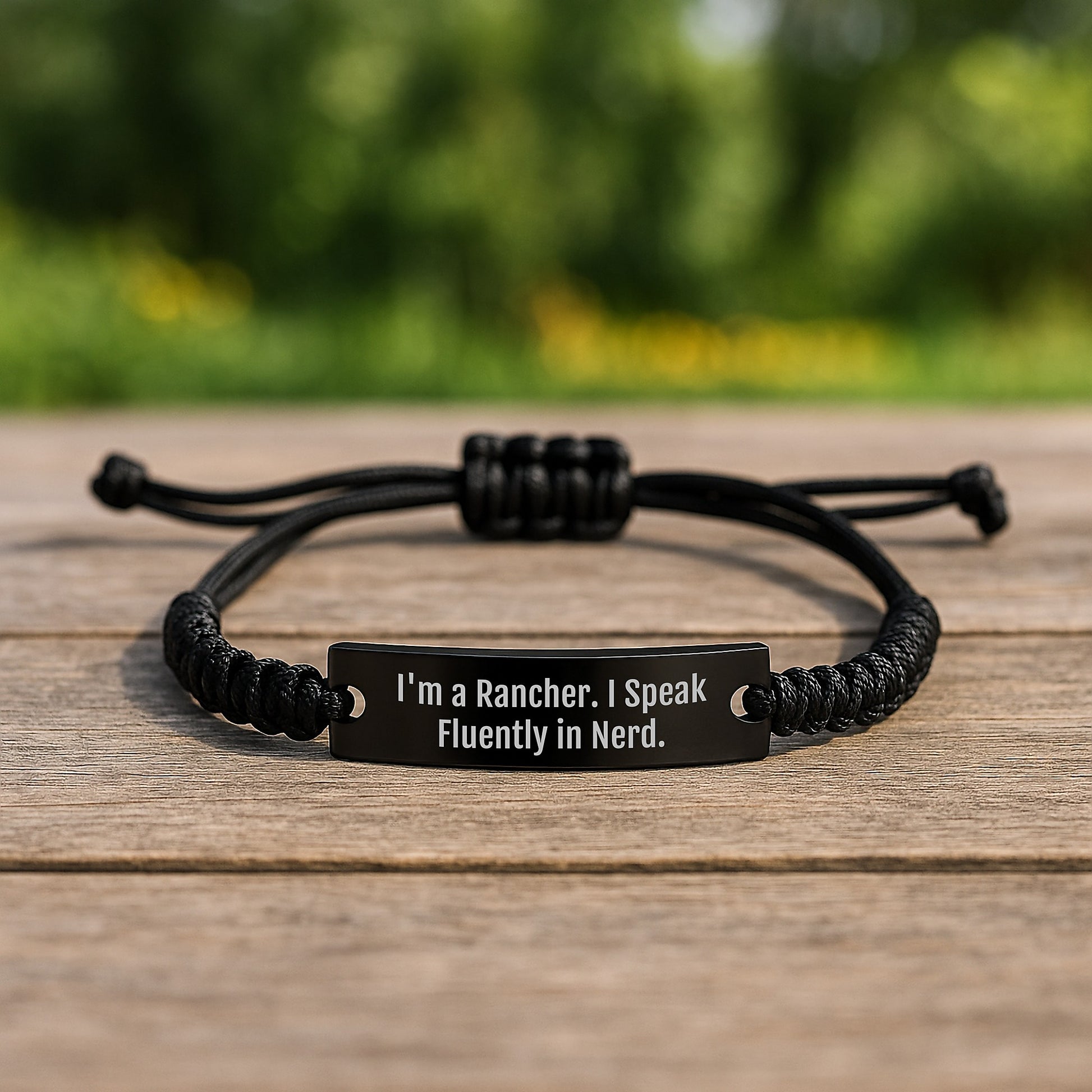 Funny Rancher Rope Bracelet Gifts for Men - 'I'm A Rancher. I Speak Fluently In genius.' - Unique Christmas Memorable Presents from Friends - Image 2
