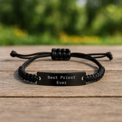 Funny Priest Rope Bracelet Gifts for Priest Friends Men Unique Christmas Unique Gifts from Men - Image 2