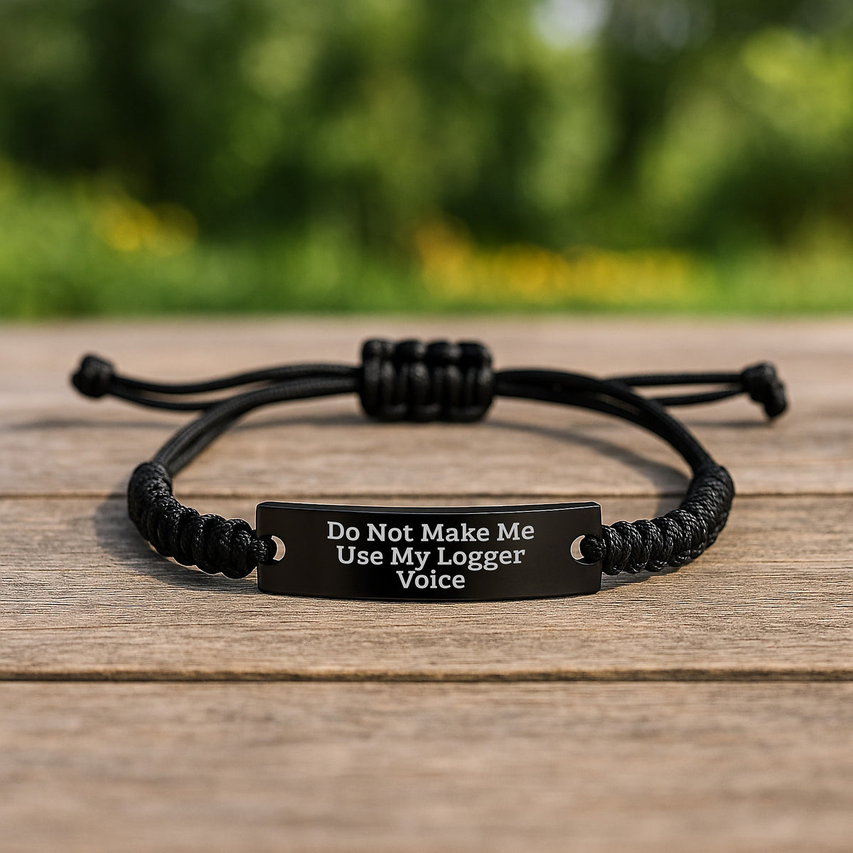 Funny Logger Rope Bracelet Gift for Logger Friends Men Women from Family Christmas Unique Presents - Image 2
