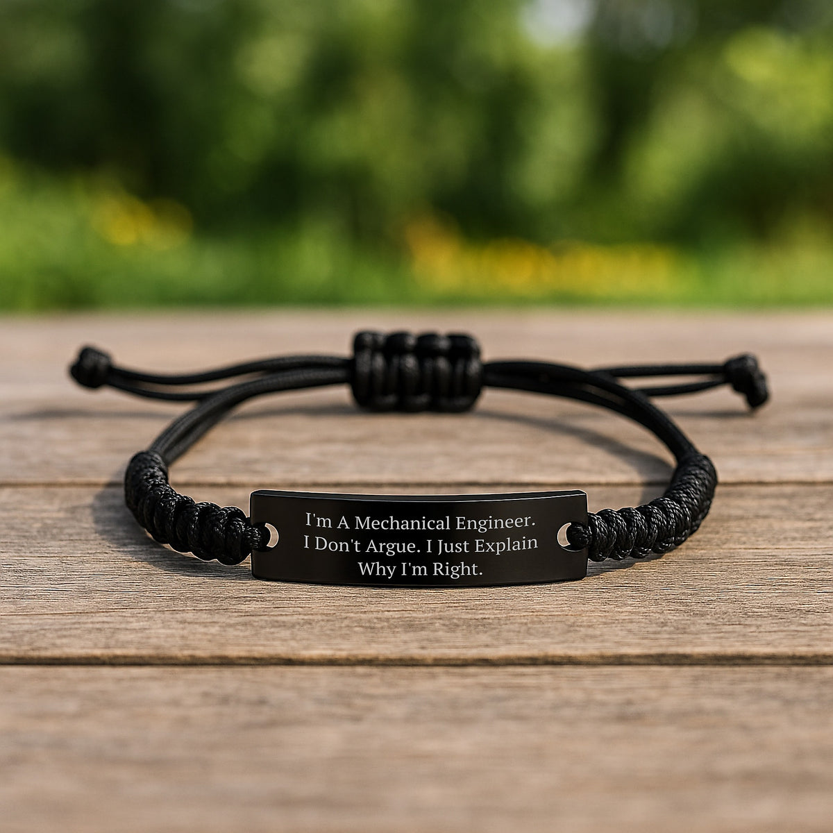 Mechanical Engineer Gifts Humor Funny Quote Rope Bracelet Birthday Unique from Men to Friends - Image 2