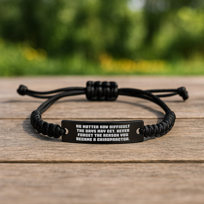 Chiropractor Rope Bracelet Gifts from Men to Chiropractor Friends on Valentine's - Inspirational Quote Rope Gift for Chiropractor Men - Image 2
