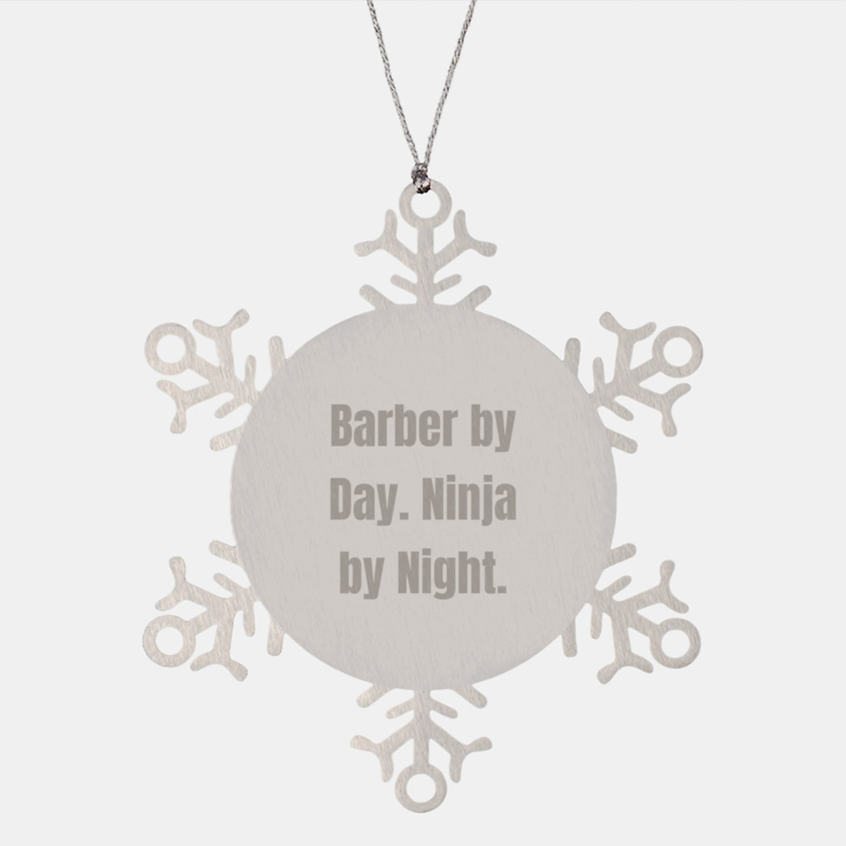Funny Barber Gifts from Friends for Barber Men Snowflake Ornament, Christmas Unique Gifts - Image 1