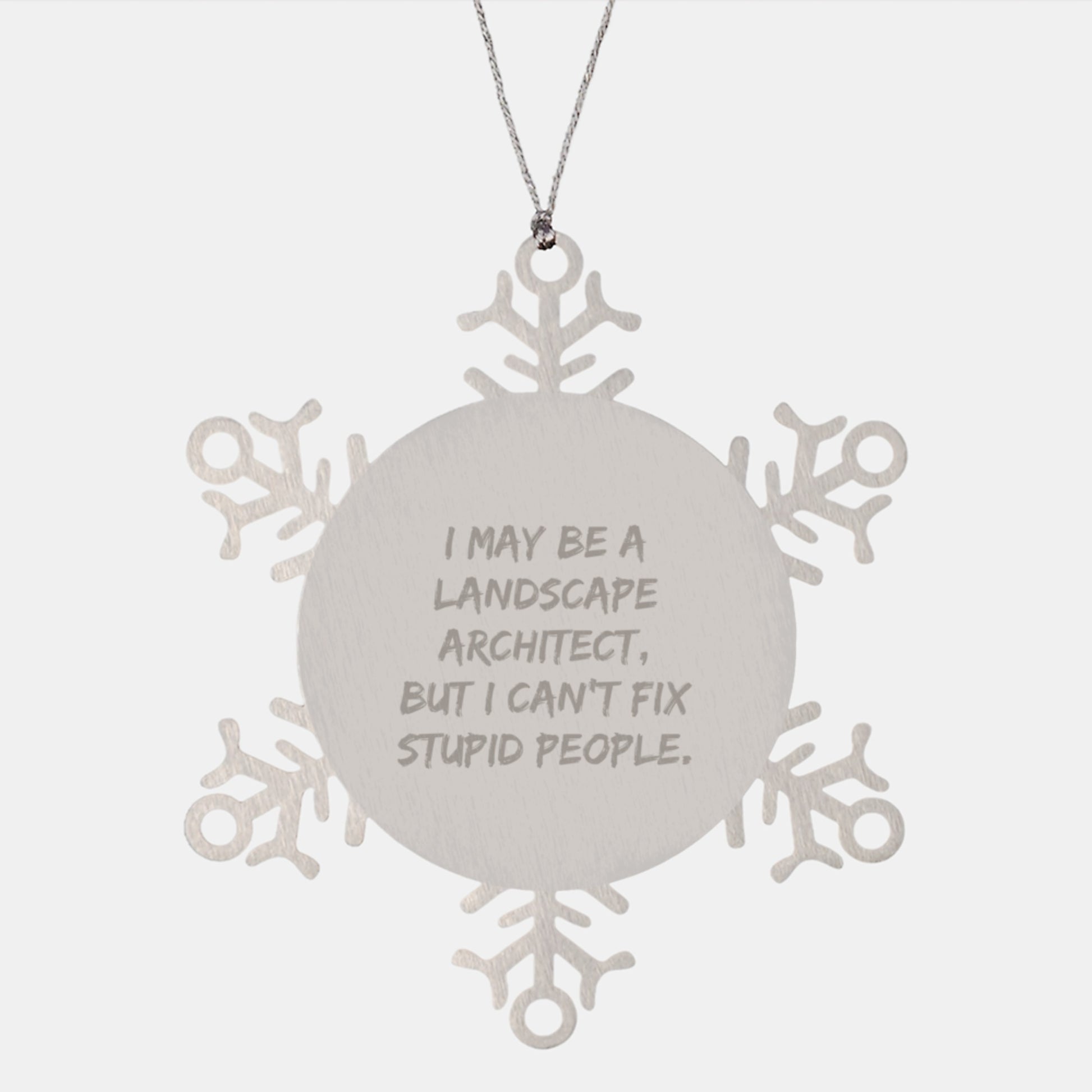 Funny Landscape Architect Gifts, Snowflake Ornaments with Inspirational Quote, Gifts from Friends for Landscape Architect, Men or Women, Christmas Unique Gifts - Image 1
