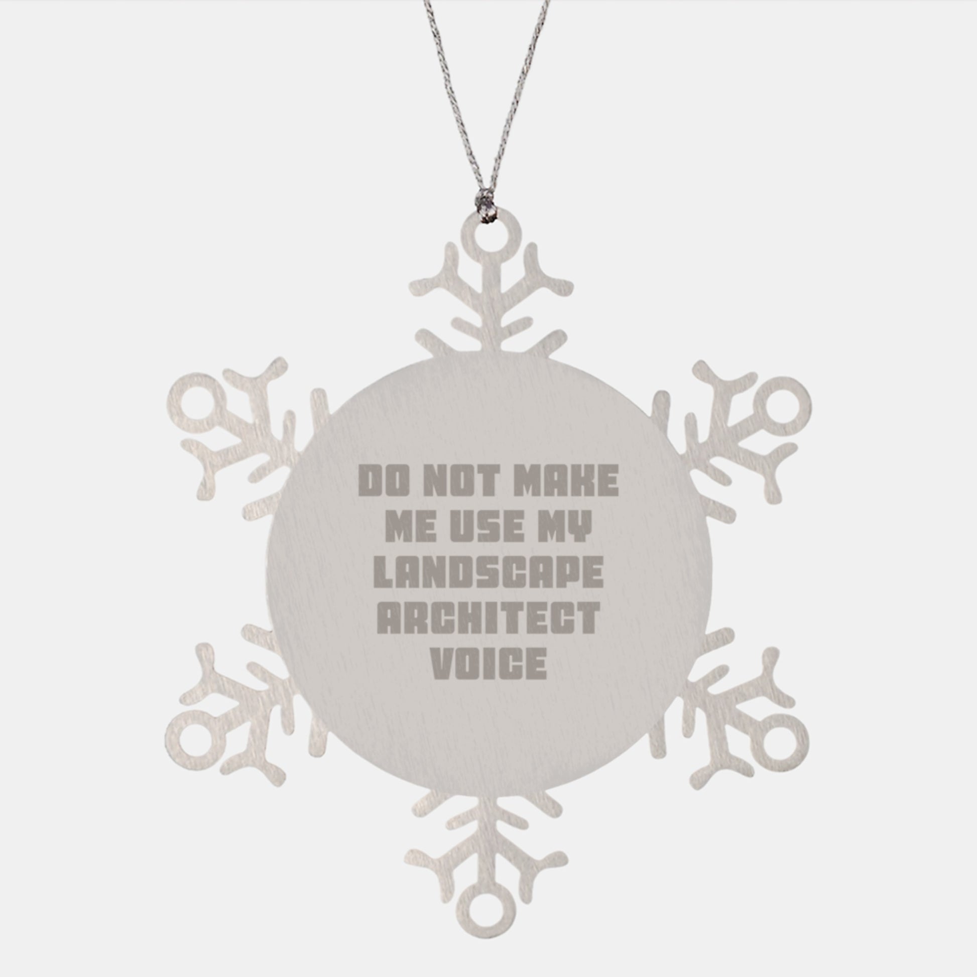 Funny Landscape Architect Snowflake Ornament, Gifts from Friends for Landscape Architects at Christmas - Image 1