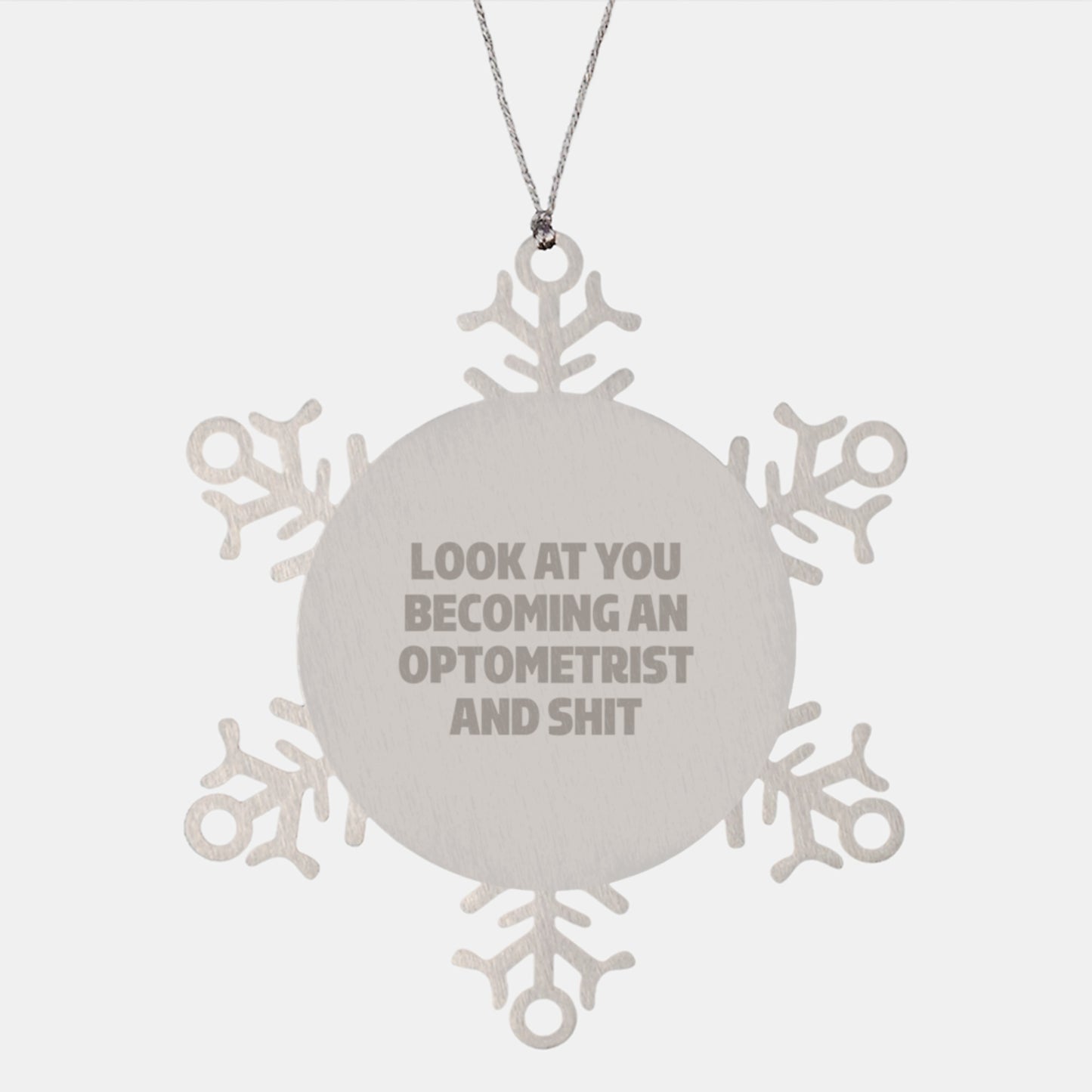 Funny Optometrist Gifts from Friends, Unique Snowflake Ornament for Optometrist, Christmas Unique Gifts for Him - Image 1