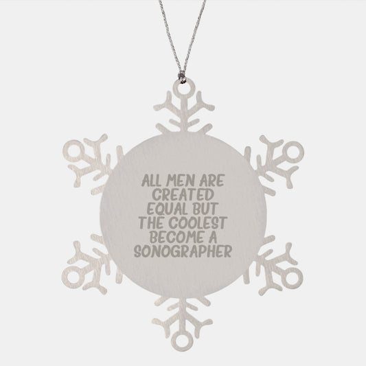 Funny Sonographer Snowflake Ornament Gifts from Men to Friends for Christmas - Image 1